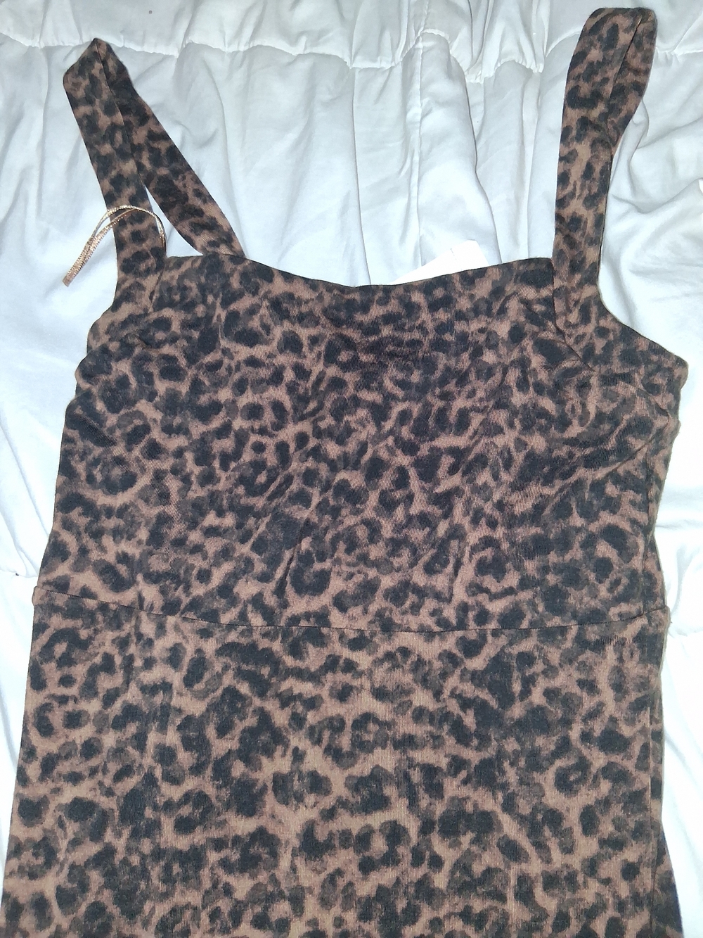 Nordstrom Leopard Print Tank Dress Brown/Black